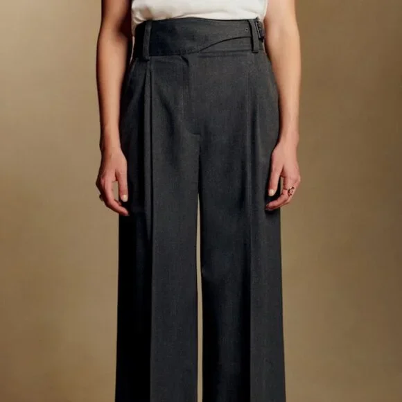 Sezane Aldo Trousers in Mottled Grey - Picture 2 of 10